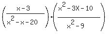 %28%28x-3%29+%2F%28+x%5E2+-+x+-+20%29%29%2A%28%28x%5E2+-+3X-10%29%2F%28+x%5E2+-+9%29%29