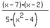 %28%28x-7%29%2A%28x-2%29%29%2F%285%28x%5E2-4%29%29