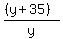 ((y+35))/y