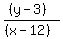 %28%28y-3%29%29%2F%28%28x-12%29%29