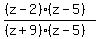 %28%28z-2%29%2A%28z-5%29%29%2F%28%28z%2B9%29%2A%28z-5%29%29