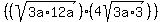 %28+%28sqrt%283a%2A12a%29%29+%284sqrt%283a%2A3%29+%29%29