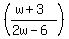 %28+%28w%2B3%29%2F%282w-6%29%29%29