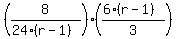 %28+8%2F%2824%28r+-+1%29%29%29+%28%286%28r+-+1%29%29%2F3%29%29