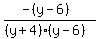 (-(y-6))/((y+4)*(y-6))