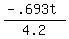 (-.693t)/4.2