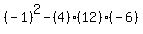 %28-1%29%5E2+-+%284%29%2A%2812%29%2A%28-6%29