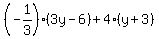 %28-1%2F3%29%2A%283y-6%29%2B4%28y%2B3%29