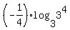 %28-1%2F4%29+%2Alog%283%2C3%5E4%29