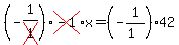 (-1/cross(1))cross(-1)x=(-1/(1))42
