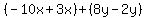 %28-10x%2B3x%29%2B%288y-2y%29