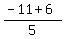 %28-11%2B6%29%2F5