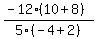 %28-12%2810%2B8%29%29%2F5%28-4%2B2%29