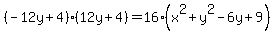 (-12y+4)(12y+4)=16(x^2+y^2-6y+9)