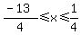 %28-13%29%2F4%3C=x%3C=1%2F4