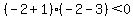 %28-2%2B1%29%28-2-3%29%3C+0