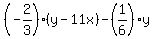 %28-2%2F3%29%28y-11x%29-%281%2F6%29y