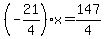 %28-21%2F4%29%2Ax=147%2F4