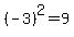 %28-3%29%5E2=9