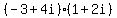 (-3+4i)(1+2i)