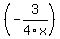 %28-3%2F4x%29