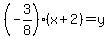 %28-3%2F8%29%2A%28x+%2B+2%29=y