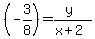 %28-3%2F8%29=%28y%29%2F%28x+%2B+2%29%29