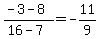 %28-3-8%29%2F%2816-7%29+=+-11%2F9