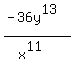 %28-36y%5E13%29%2F+%28x%5E11%29