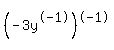 %28-3y%5E-1%29%5E-1