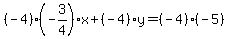 %28-4%29%28-3%2F4%29x%2B%28-4%29y=%28-4%29%28-5%29