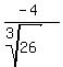 %28-4%29%2F%28root+%283%2C26%29%29