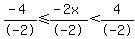 %28-4%29%2F-2+%3C=%28-2x%29%2F-2+%3C4%2F-2+