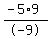 %28-5%2A9%29%2F-9