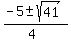 %28-5%2B-+sqrt%2841%29%29%2F%284%29
