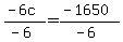 %28-6c%29%2F%28-6%29=%28-1650%29%2F%28-6%29
