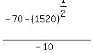 %28-70+-+%281520%29%5E%281%2F2%29%29%2F%28-10%29%29