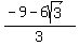%28-9+-6sqrt%283%29%29%2F3