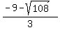 %28-9+-sqrt%28108%29%29%2F3