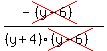 (-cross((y-6)))/((y+4)cross((y-6)))