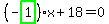 %28-highlight_green%28+1+%29%29%2Ax%2B18=0