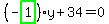 %28-highlight_green%28+1+%29%29%2Ay%2B34=0
