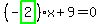 %28-highlight_green%28+2+%29%29%2Ax%2B9=0