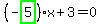 %28-highlight_green%28+5+%29%29%2Ax%2B3=0