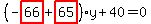 %28-highlight_red%28+66+%29%2Bhighlight_red%28+65+%29%29%2Ay%2B40=0