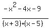%28-x%5E2-4x-9%29%2F%28%28x%2B3%29%28x-5%29%29%29