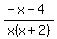 %28-x+-+4%29%2Fx%28x+%2B+2%29