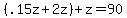 %28.15z%2B2z%29%2Bz=90