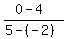 %280-4%29%2F%285-%28-2%29%29