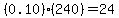 (0.10)(240)=24
